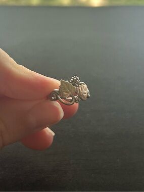 Sterling Silver Two-Tone Floral Ring